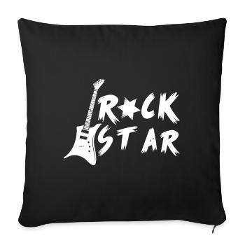 Rock star Gitarre Metal Rock n Roll Geschenkidee - Sofakissenbezug 45 x 45 cm - Schwarz - Vorne
