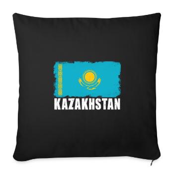 Kasachstan - Sofakissenbezug 45 x 45 cm - Schwarz - Vorne