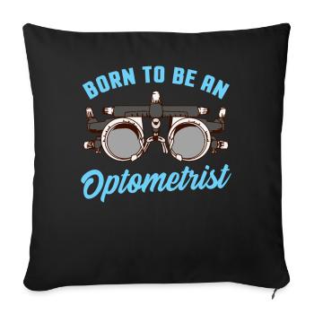 Optometrist optician gift ophthalmologist - Sofa pillowcase 17,3'' x 17,3'' (45 x 45 cm) - black - Front