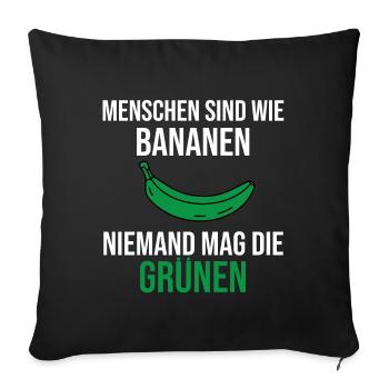 Anti Grün Partei Politik Lustiger Spruch Geschenk - Sofakissenbezug 45 x 45 cm - Schwarz - Vorne