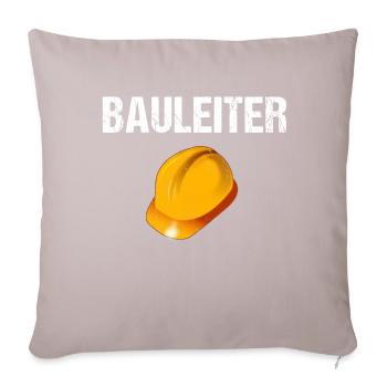 Bauleiter - Sofakissenbezug 45 x 45 cm - helles Taupe - Vorne