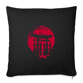 Japan - Sofakissenbezug 45 x 45 cm - Schwarz - Vorne