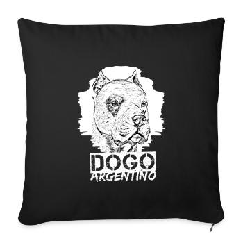 Dogo Argentino - Sofa pillowcase 17,3'' x 17,3'' (45 x 45 cm) - black - Front