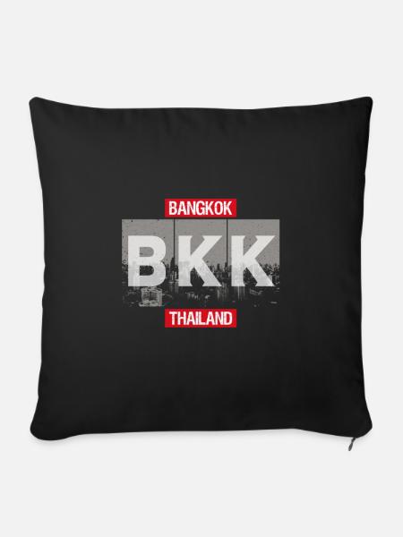 Bangkok - Sofakissenbezug 45 x 45 cm - Schwarz