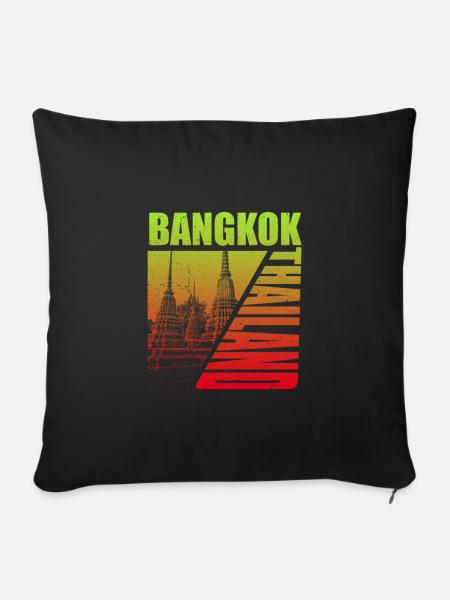 Bangkok - Sofakissenbezug 45 x 45 cm - Schwarz