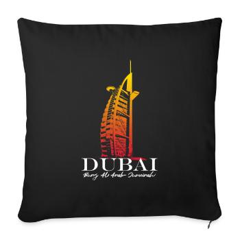 Cadeau de vacances d'hôtel à Dubaï - Housse de coussin décorative 45 x 45 cm - noir - Devant
