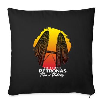 Le cadeau de Kuala Lumpur Petrona - Housse de coussin décorative 45 x 45 cm - noir - Devant