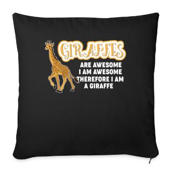 Giraffen sind fantastisch - Sofakissenbezug 45 x 45 cm - Schwarz - Vorne
