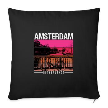 Amsterdam - Sofa pillowcase 17,3'' x 17,3'' (45 x 45 cm) - black - Front