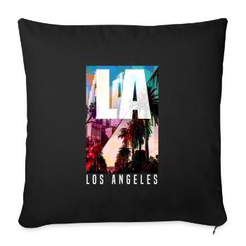 Los Angeles - Housse de coussin décorative 45 x 45 cm - noir - Devant