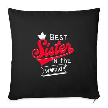 Sister - Sofa pillowcase 17,3'' x 17,3'' (45 x 45 cm) - black - Front