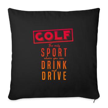 Golf - Housse de coussin décorative 45 x 45 cm - noir - Devant