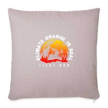 Climate change - Sofa pillowcase 17,3'' x 17,3'' (45 x 45 cm) - light taupe - Front