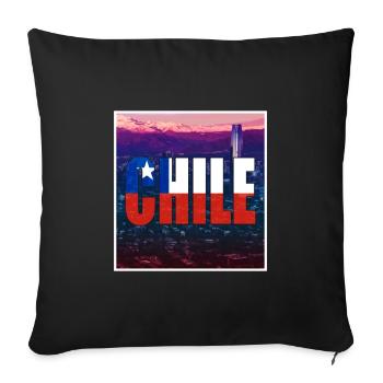 Chili Santiago du Chili - Housse de coussin décorative 45 x 45 cm - noir - Devant