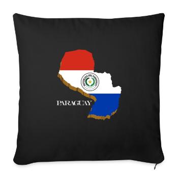Paraguay - Sofa pillowcase 17,3'' x 17,3'' (45 x 45 cm) - black - Front