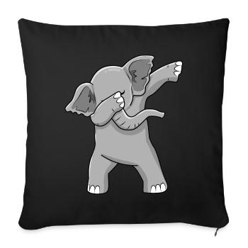 Dabbing Elephant Gift Dab Dance Danse - Housse de coussin décorative 45 x 45 cm - noir - Devant
