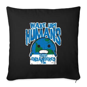 Changement climatique - Housse de coussin décorative 45 x 45 cm - noir - Devant