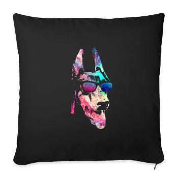 Dobermann - Sofakissenbezug 45 x 45 cm - Schwarz - Vorne