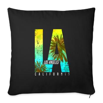 Los Angeles LA - Sofa pillowcase 17,3'' x 17,3'' (45 x 45 cm) - black - Front