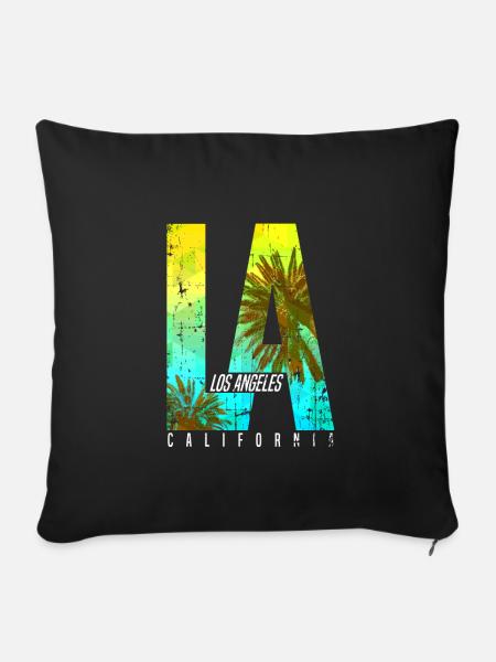 Los Angeles LA - Sofakissenbezug 45 x 45 cm - Schwarz