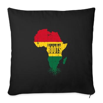 Afrique - Housse de coussin décorative 45 x 45 cm - noir - Devant