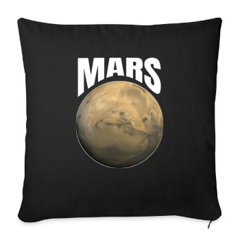 Planète Mars - Housse de coussin décorative 45 x 45 cm - noir - Devant