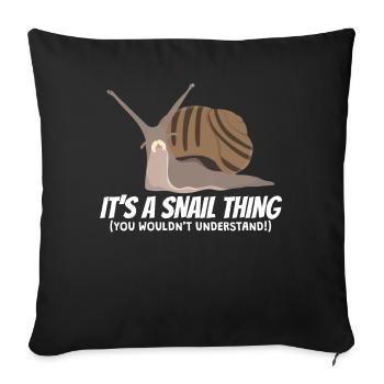 C'est un cadeau d'escargot - Housse de coussin décorative 45 x 45 cm - noir - Devant