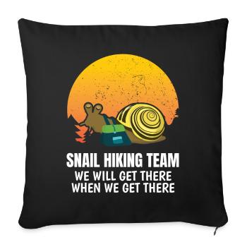Cadeau d'escalade d'escalade - Housse de coussin décorative 45 x 45 cm - noir - Devant