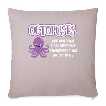 Les poulpes sont géniales Octopus de Kraid du Calmar Kraken - Housse de coussin décorative 45 x 45 cm - taupe clair - Devant