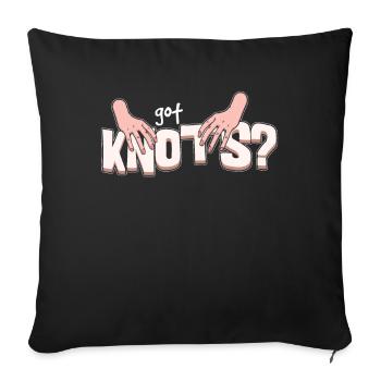 Massage-thérapeute drôle a massage de noeud-T - Housse de coussin décorative 45 x 45 cm - noir - Devant