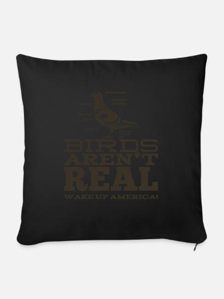Birds Aren't Real - Sofakissenbezug 45 x 45 cm - Schwarz