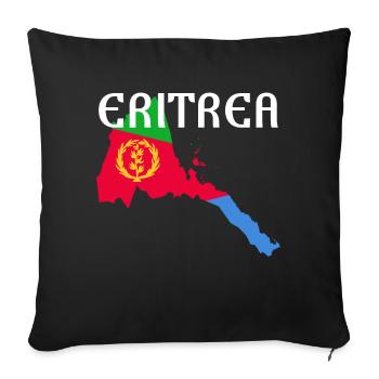 Eritrea Map Habesha Flag Gift Idea - Sofa pillowcase 17,3'' x 17,3'' (45 x 45 cm) - black - Front