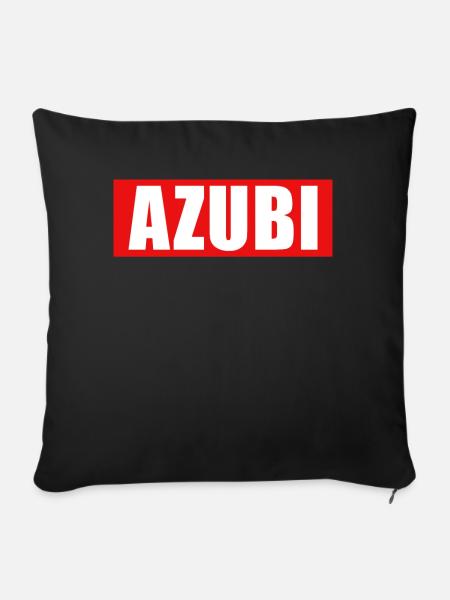 Azubi Ausbildung Auszubildender - Sofakissenbezug 45 x 45 cm - Schwarz