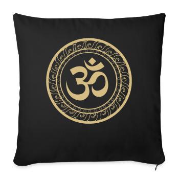 Om Ohm Aum Symbol Spiritual Yoga thé poison - Housse de coussin décorative 45 x 45 cm - noir - Devant