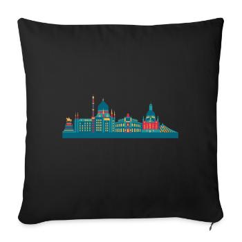 Idée cadeau de Dresde - Housse de coussin décorative 45 x 45 cm - noir - Devant