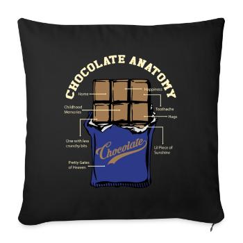 Chocolate Anatomy Funny Chocolatier - Housse de coussin décorative 45 x 45 cm - noir - Devant