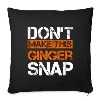 Rothaarig Ginger Ginger Rotschopf Geschenk - Sofakissenbezug 45 x 45 cm - Schwarz - Vorne