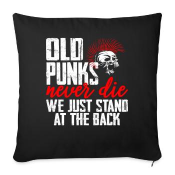 Cadeau de déclaration de musique punk rock punk - Housse de coussin décorative 45 x 45 cm - noir - Devant
