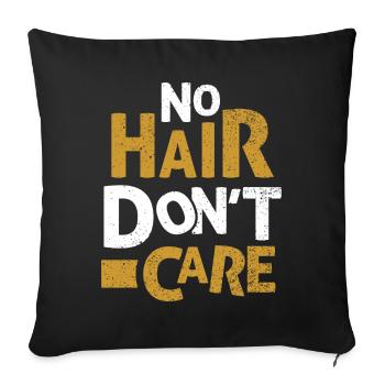 Bald bald man bald man gift - Sofa pillowcase 17,3'' x 17,3'' (45 x 45 cm) - black - Front