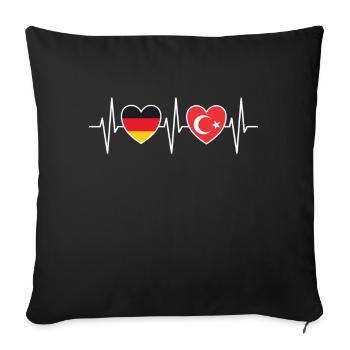 Heartbeat Heartbeat Allemagne Turquie w 0736 - Housse de coussin décorative 45 x 45 cm - noir - Devant