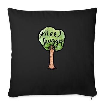 arbre hugger - Housse de coussin décorative 45 x 45 cm - noir - Devant