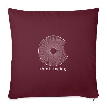 Think analog - Sofa pillowcase 17,3'' x 17,3'' (45 x 45 cm) - burgundy - Front