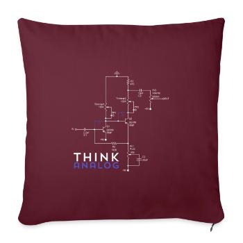 Retro denken - Sofakissenbezug 45 x 45 cm - Burgunderrot - Vorne