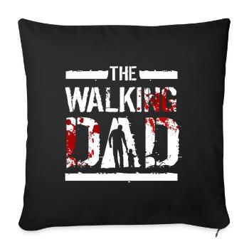 The walking dad - Sofa pillowcase 17,3'' x 17,3'' (45 x 45 cm) - black - Front