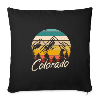 Colorado - Sofa pillowcase 17,3'' x 17,3'' (45 x 45 cm) - black - Front