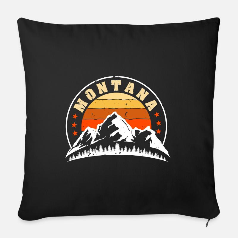 Montana - Sofakissenbezug 45 x 45 cm - Schwarz