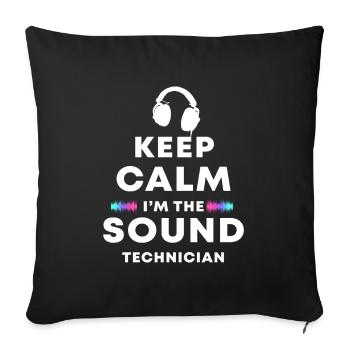 Sound engineer - Sofa pillowcase 17,3'' x 17,3'' (45 x 45 cm) - black - Front