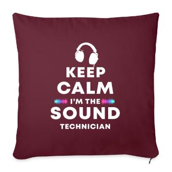 Sound engineer - Sofa pillowcase 17,3'' x 17,3'' (45 x 45 cm) - burgundy - Front