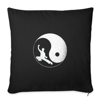 Balance de Tai Chi - Housse de coussin décorative 45 x 45 cm - noir - Devant