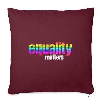Gender equality issues - Sofa pillowcase 17,3'' x 17,3'' (45 x 45 cm) - burgundy - Front